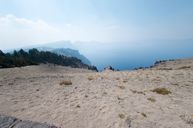 20150824_134435 D4S.jpg - Crater Lake.  Extreme haze from nearby and not so nearby fires